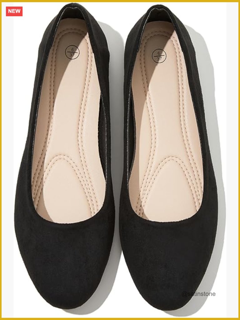 Memory Foam Ballet Flats With Round Toe For Work